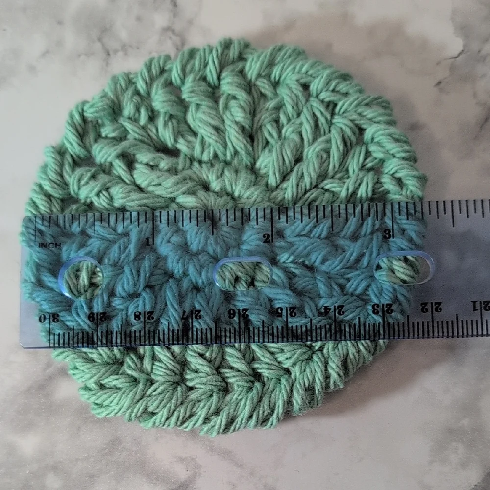 Mint Green Wash Cloth And Facial Scrubbies Set